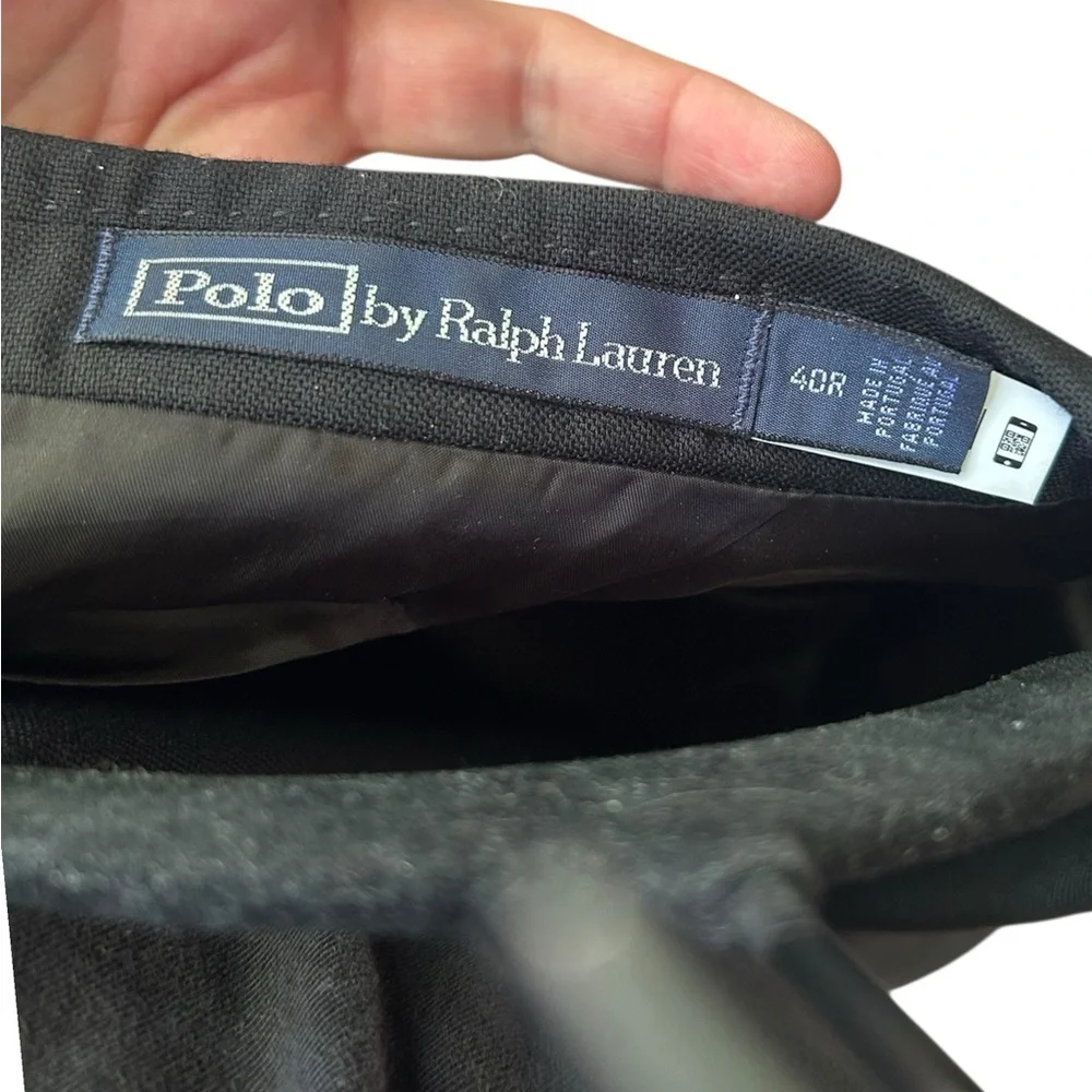 Polo Ralph Lauren Traveler Suit‎ Jacket Black Wool Size 40R